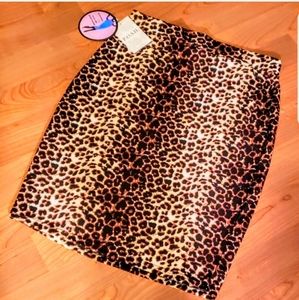 NWT 2x Plus size P.O.S.H. leopard print skirt